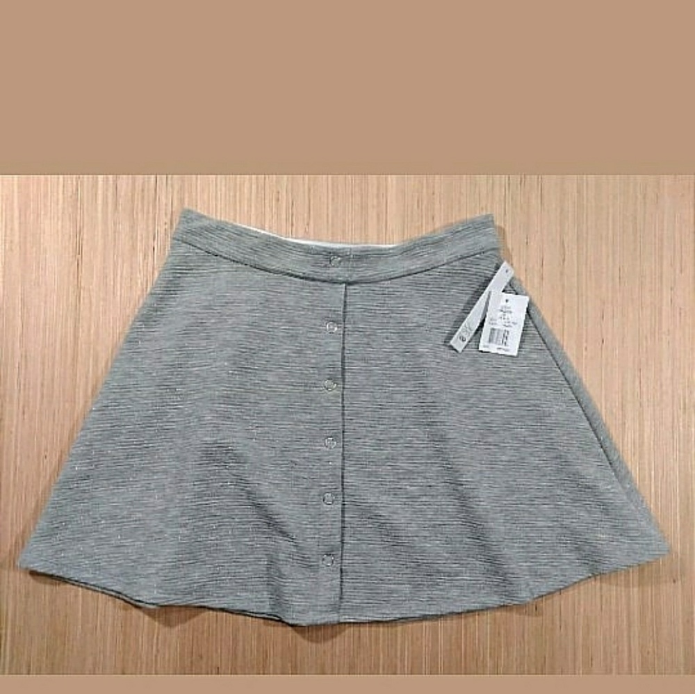 Joe B womens light gray sparkly mini skirt sz Med